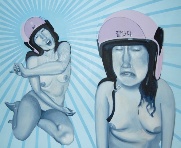 우리끝   "we’re done"  165 x 135 cm acrylic on canvas 2010